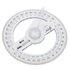 1PCS Round Ruler Patchwork Ruler 360 Degree Pointer Protractor Ruler Angle Finder Swing Arm For School Office Supplies Plastic 5