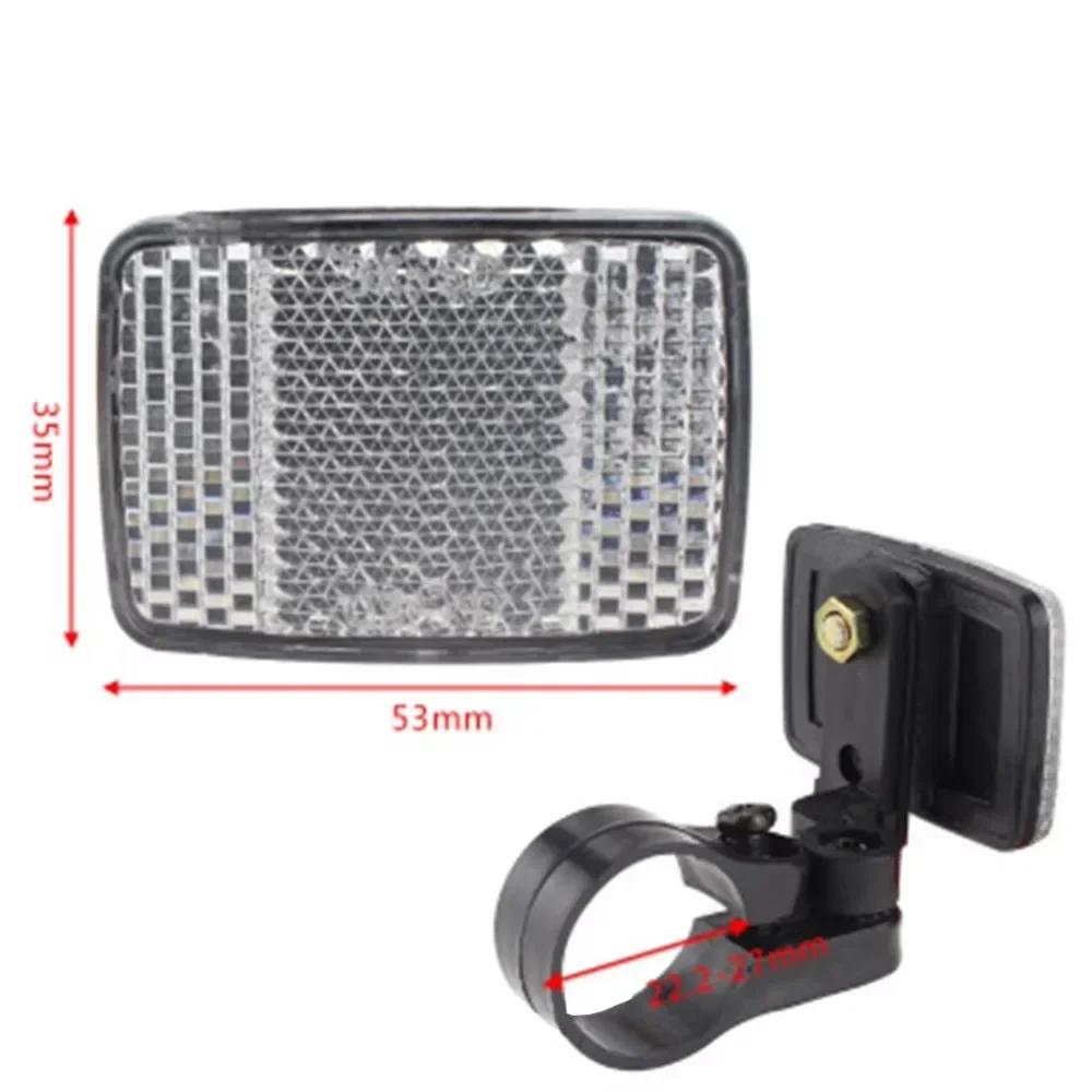 2 Pack Front & Rear Bike Bicycle Reflector Set Red White Fixings Mounting Bracket Warning Light Safety Lens Bicycle Accessorie