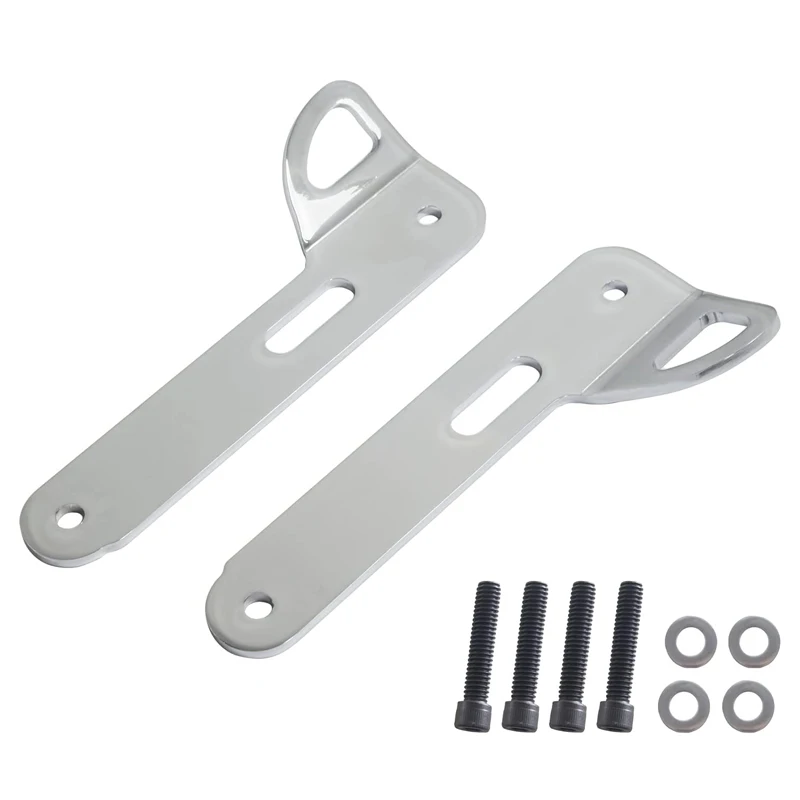 

Chrome Tie Downs Mount Bracket Kit Compatible with Harley 2014 UP Electra Glide+Street Glide Touring Models