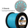 100M /300M /500M/1000M/1500M /2000M Super Strong Blue PE 8 Braided Fishing Line Multifilament Thread 10-300BLSea Cord Carp 3