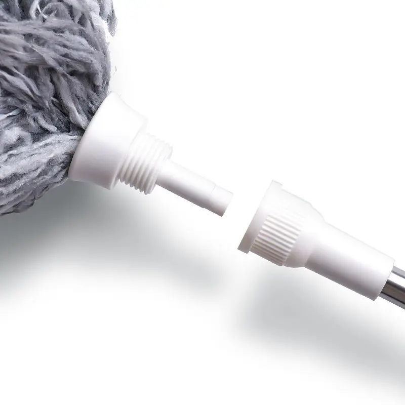 2.8m Long Handle Telescopic Pole Washable Extendable Duster Static Stainless Steel Bendable Brush Lengthen Roof Cleaning Tool