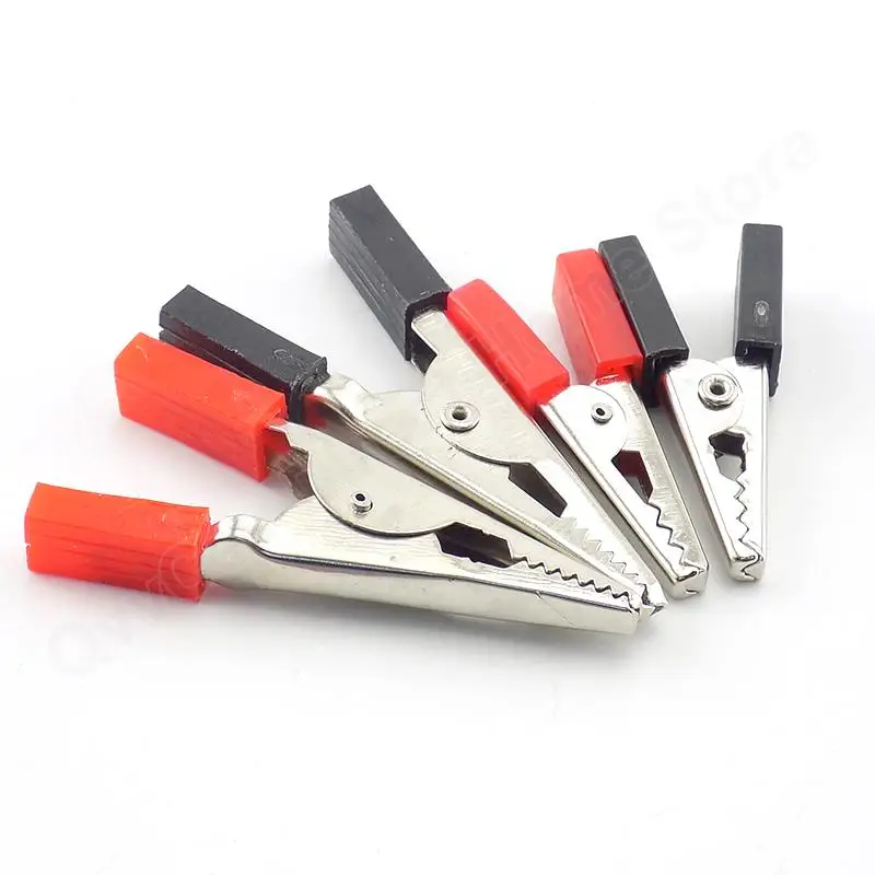 Alligator Clips Crocodile Terminal Test Electrical Battery Crocodile Clamp 35mm 50mm 10pcs Red Black