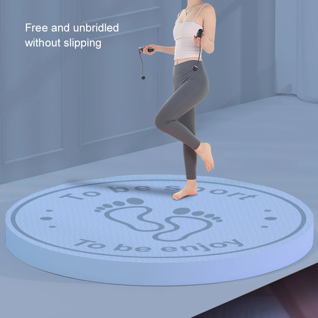 Anti Slip Jump Rope Mat 12MM Thickness Round Rope Skipping Pad 60cm Soundproof Silent Yoga Mat Dancing Cushion Fitness Equipment