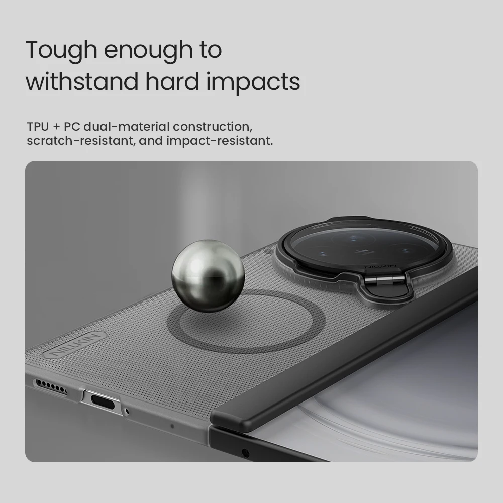 Nillkin Super Frosted Shield Prop | Camera Cover Stand, Magnetic, Hinge Protection, Shockproof Foldable Case