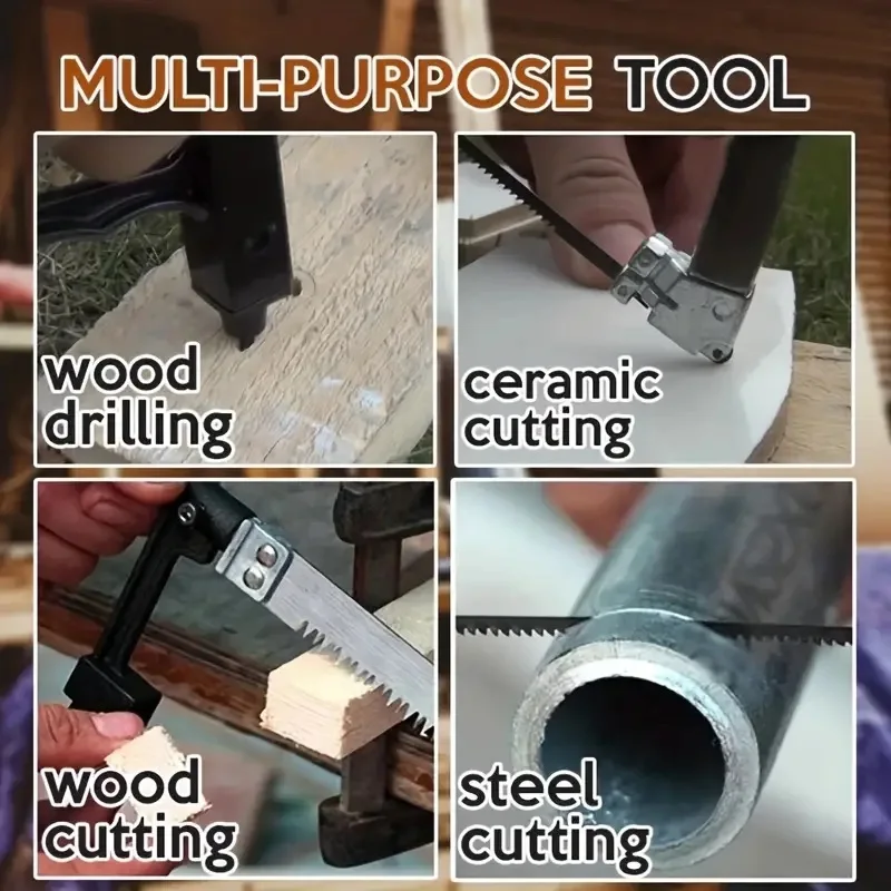 Hand Saw 8in1 Saw Multi Purpose DIY Kit 6 Blades Woodworking Metalworking