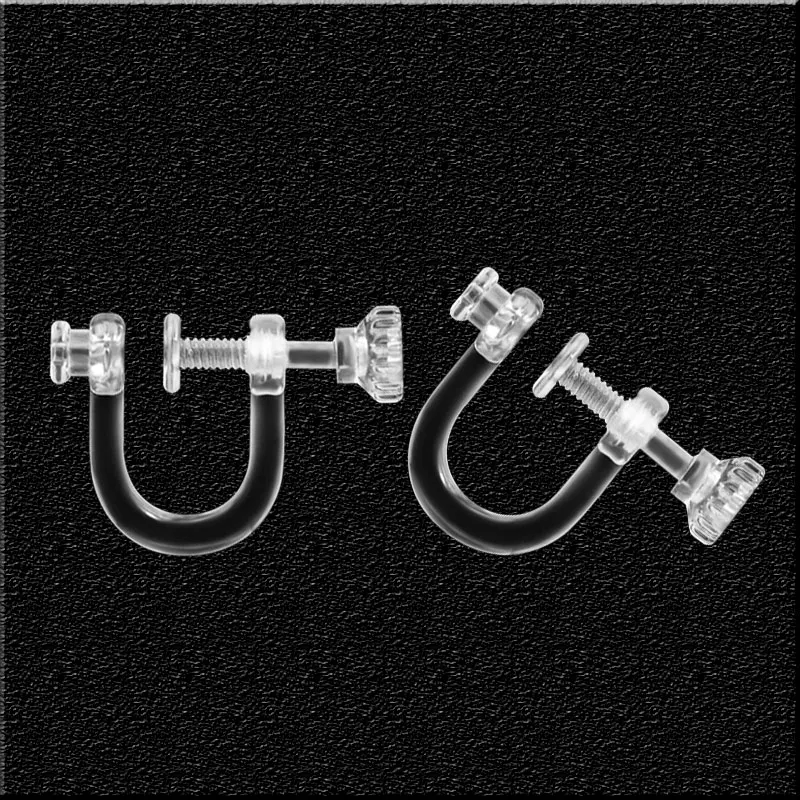 Transparent Resins Screw Ear Clips Earrings Findings Resins Plastic Earring Clips Base Connectors DIY Jewelry Accessories 5