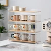 Countertop Cup Storage Rack Multi-layer Coffee Cup Dustproof Rack Wine Glass Rack Mug Coffee Cup Storage Organizer 3