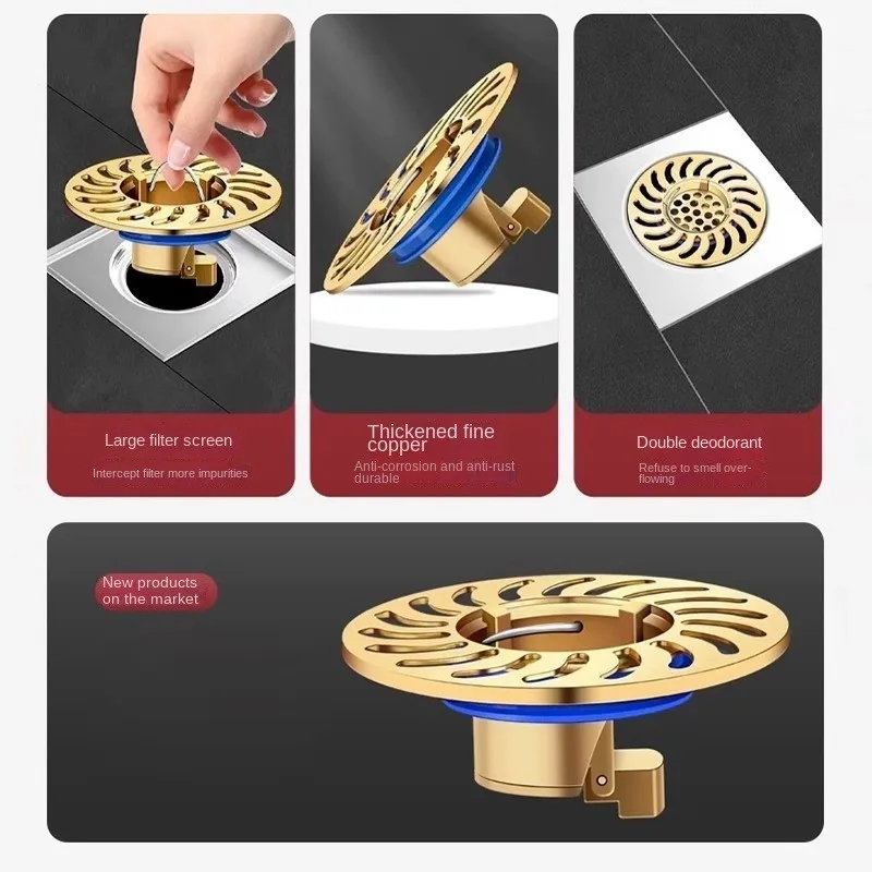 Floor Drain Core Floor Shower Drain Stopper Insectproof Anti odor Deodorization Toilet Kitchen Bathroom Sewer