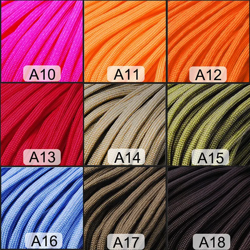 Paracord Parachute Cord 4mm 7 Strand Core Lanyard Tent Rope Dog Collar Clotheslines Shoelaces Bracelet DIY Crafts 10FT 328FT