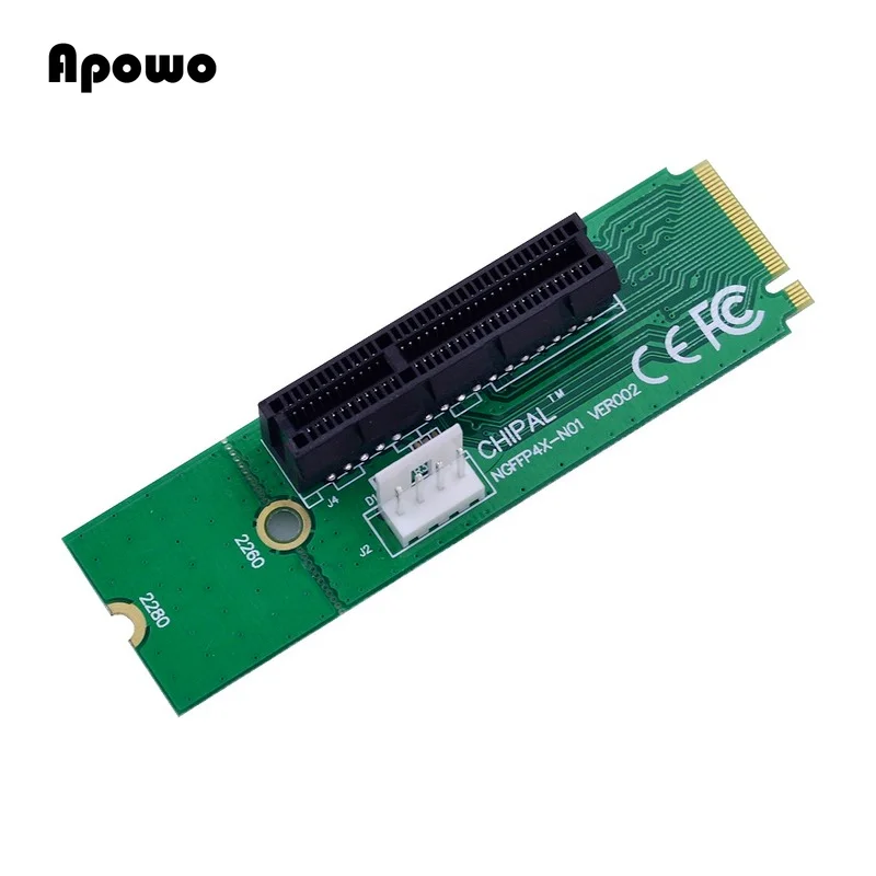 Adaptador de Cartão de Riser Chave para Conversor Fêmea com Cabo de Alimentação para Pci M.2 para Pci-e x1 a X16 Ngff Macho Express 4x 1x m2 m - Image 5