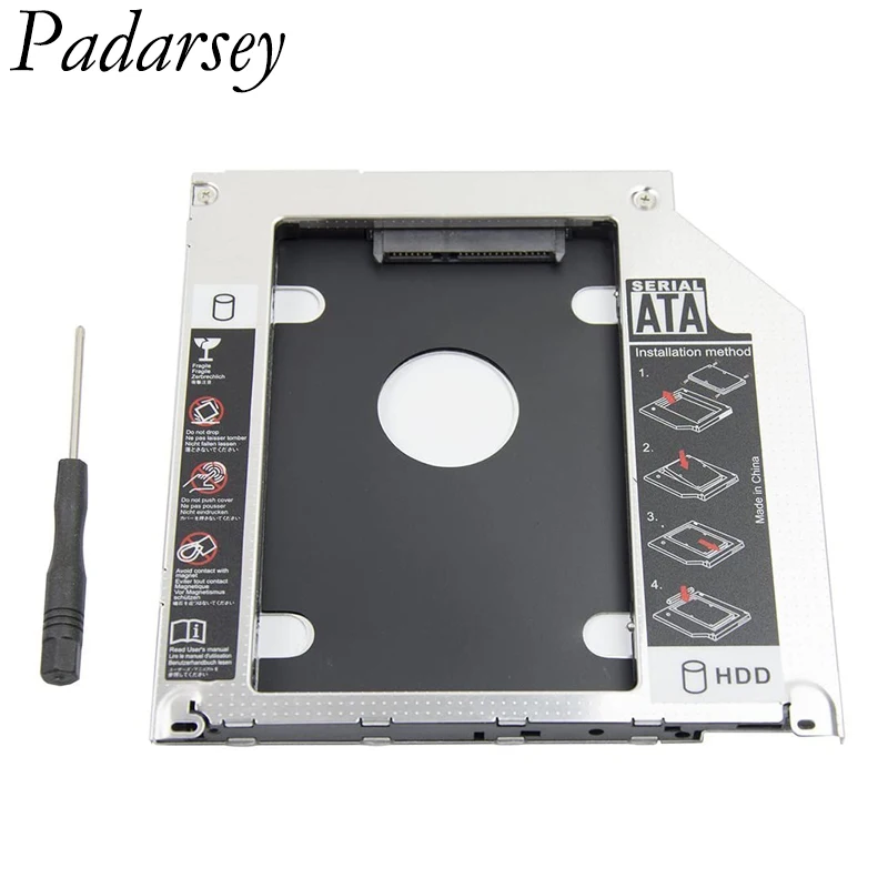 2-й HDD SSD жесткий диск Caddy Tray Замена для MacBook Pro 13/15/17 дюйма A1278 A1286 A1297 2008-2012 2 5 9 мм |