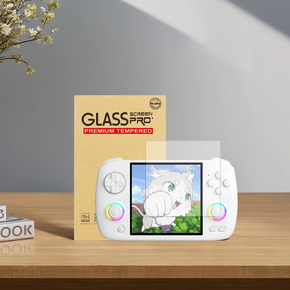 9H HD Portable Game Console Screen Protector Film Anti-Scratch Tempered Film High Touch Sensitivity for Anbernic RG CubeXX