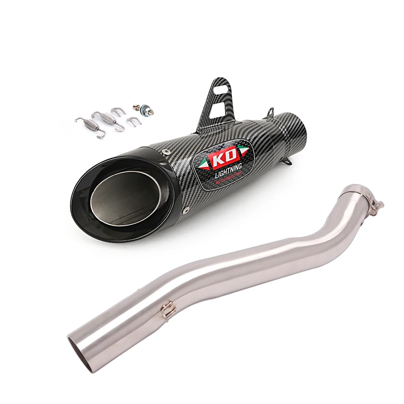 Slip On 51MM Muffler For Honda CBR600 F4i 2001-2007 Motorcycle Exhaust Mid Pipe Connect Tube Stainles Steel Tail Escape