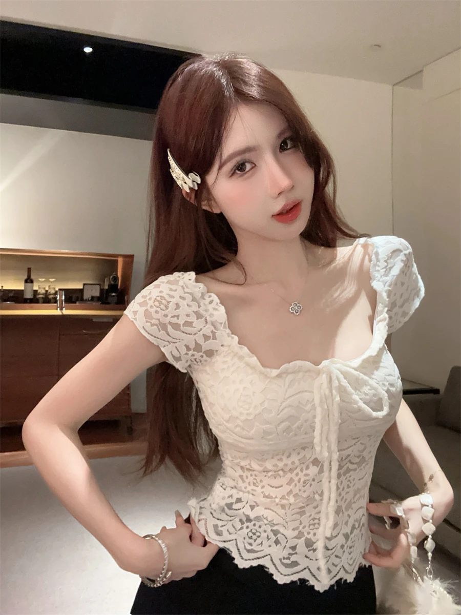 Encaje Blusas Sexis Blusas Sexis De Encaje Para Mujer, Blusas