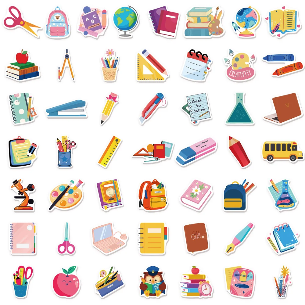 50-Piece Back-to-School Graffiti Sticker Set description 5