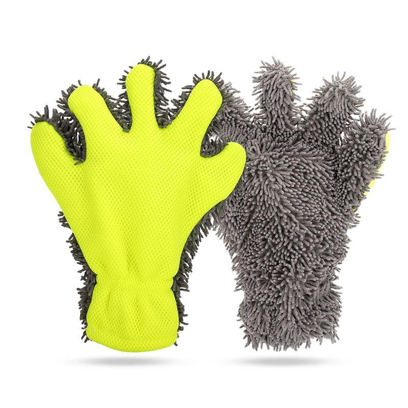Five Finger Washing Car Gloves Plush Sponge Wheel Hub Cleaning Thickened Plush Does Not Damage Car Paint Comprehensive Cleaning