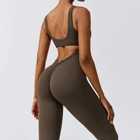 Sexy Back V Jumpsuit Gym Set Women Training Yoga Suit Sportswear Women Sports Jumpsuit Fitness Rompers Stretch Workout Bodysuits - Image 6
