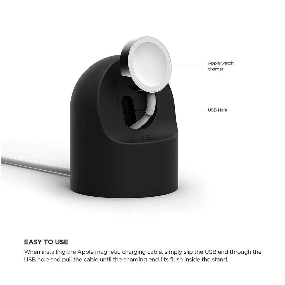 Apple Watch Charger Stand Bracket Silicone for Apple Watch Series 7 6 5 4 3 2 SE iWatch Night Dock Charging Desktop Holder