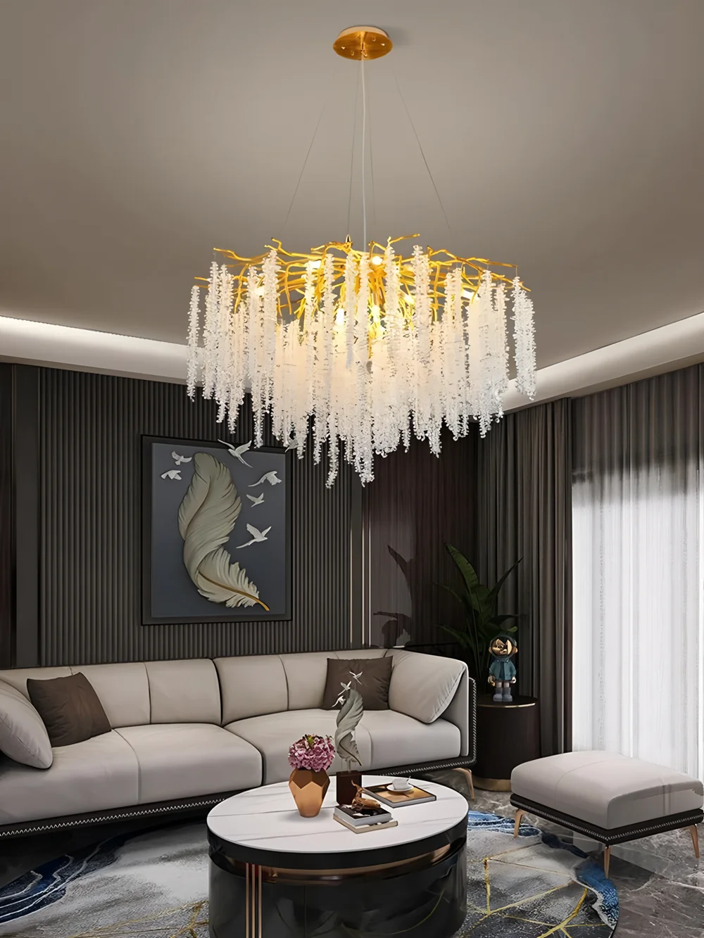 Modern New Crystal Chandelier Image 2