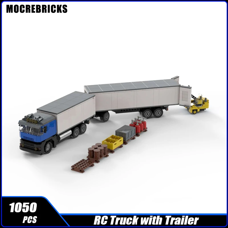 

City Heavy Transportation Truck with Motor Building Blocks Assembly Model Technology Engineering Vehicles Brick Toy Kid Gift