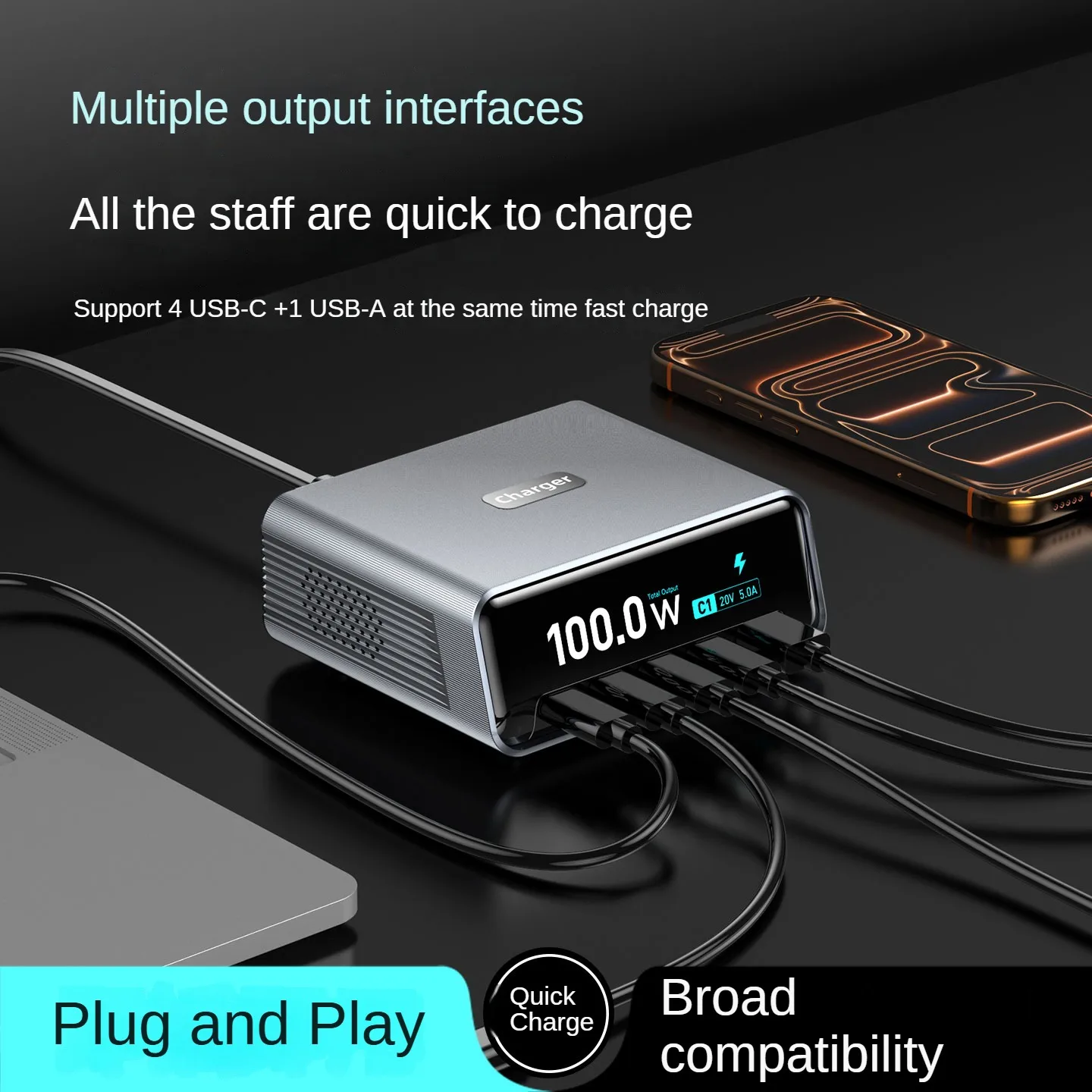 GaN Smart Multi Port Charger 100W
