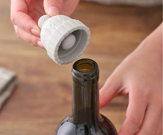 Tappi Per Vino In Silicone Riutilizzabili | 5 Pezzi Antiperdita Per Mantenere Il Vino Fresco
