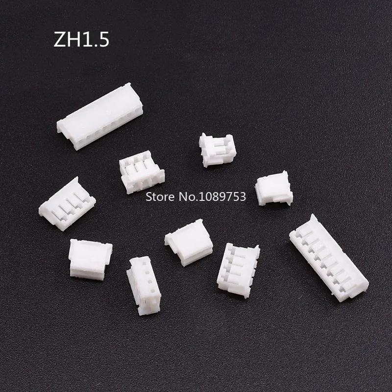 100개 JST SH ZH PH XH 커넥터 하우징 1.0mm 1.25mm 1.5mm 2.0mm 2.54mm 2P 3P 4P 5P 6P 7P 8P 10P 플라스틱 플러그 쉘 모음