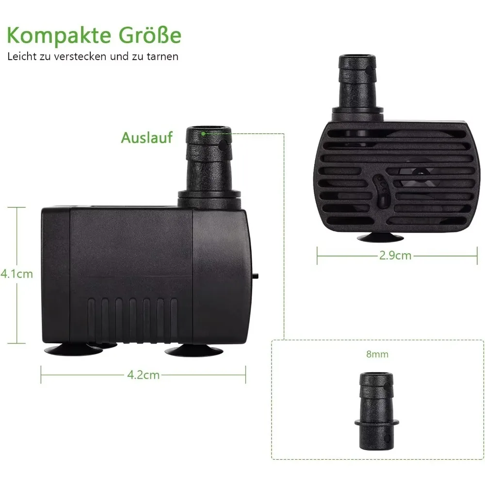 3W 5W 10W Water Pumping Fish Tank Aquarium Silent Submersible Pump Mini Portable Water Pump Silent Circulating Filter