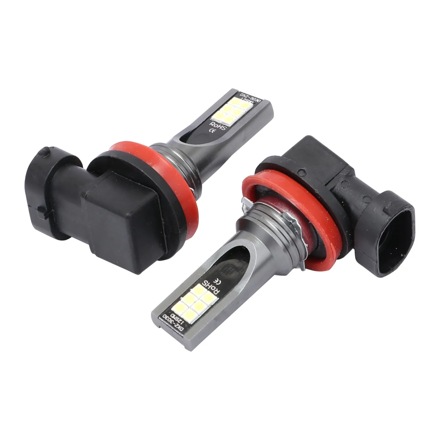 자동차 3030 LED 안개 헤드라이트 전구, 6000K 화이트 옐로우 블루 자동 안개등, 주간 주행등, H16JP H8 H9 LED H11 HB3 9006 HB4, 2 개