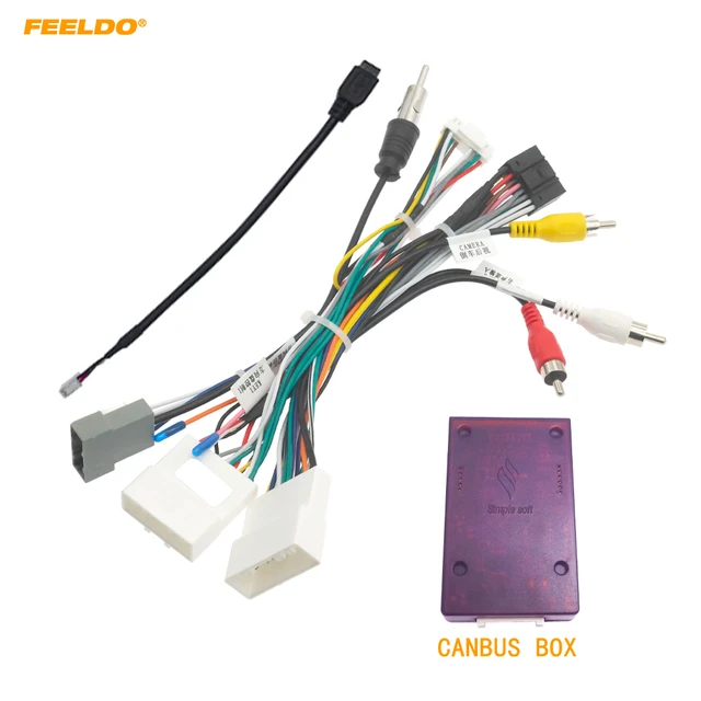 FEELDO Car Radio Stereo Head Unit 16Pin Wire Harness Adapter With Canbus  Box For Volkswagen Android Power Cable Connector - Price history & Review, AliExpress Seller - Cardudu Store