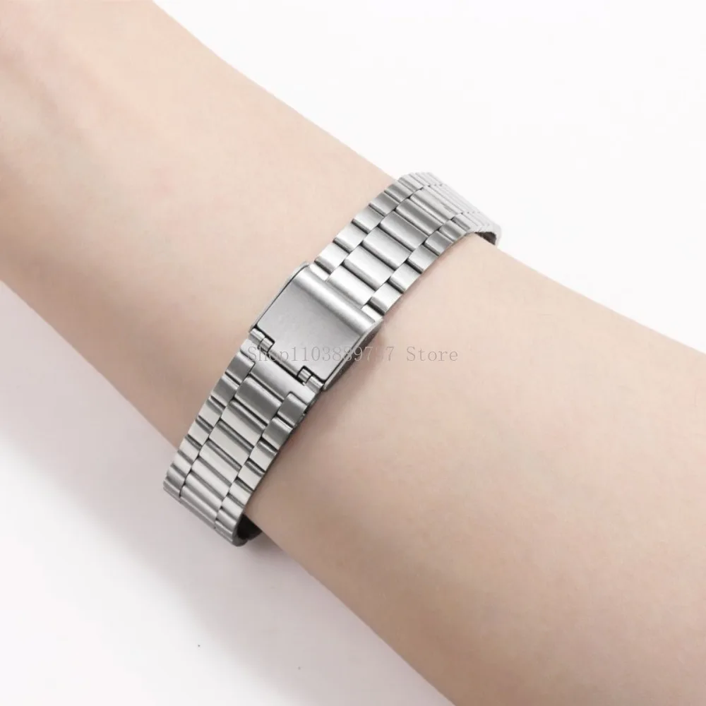 Für Casio F-91W Edelstahl Armband 18mm Armband für SGW400 F84 F105/108/A158W/168 AE1200/1300 Männer Frauen Metall Armband Gürtel – Detail 10
