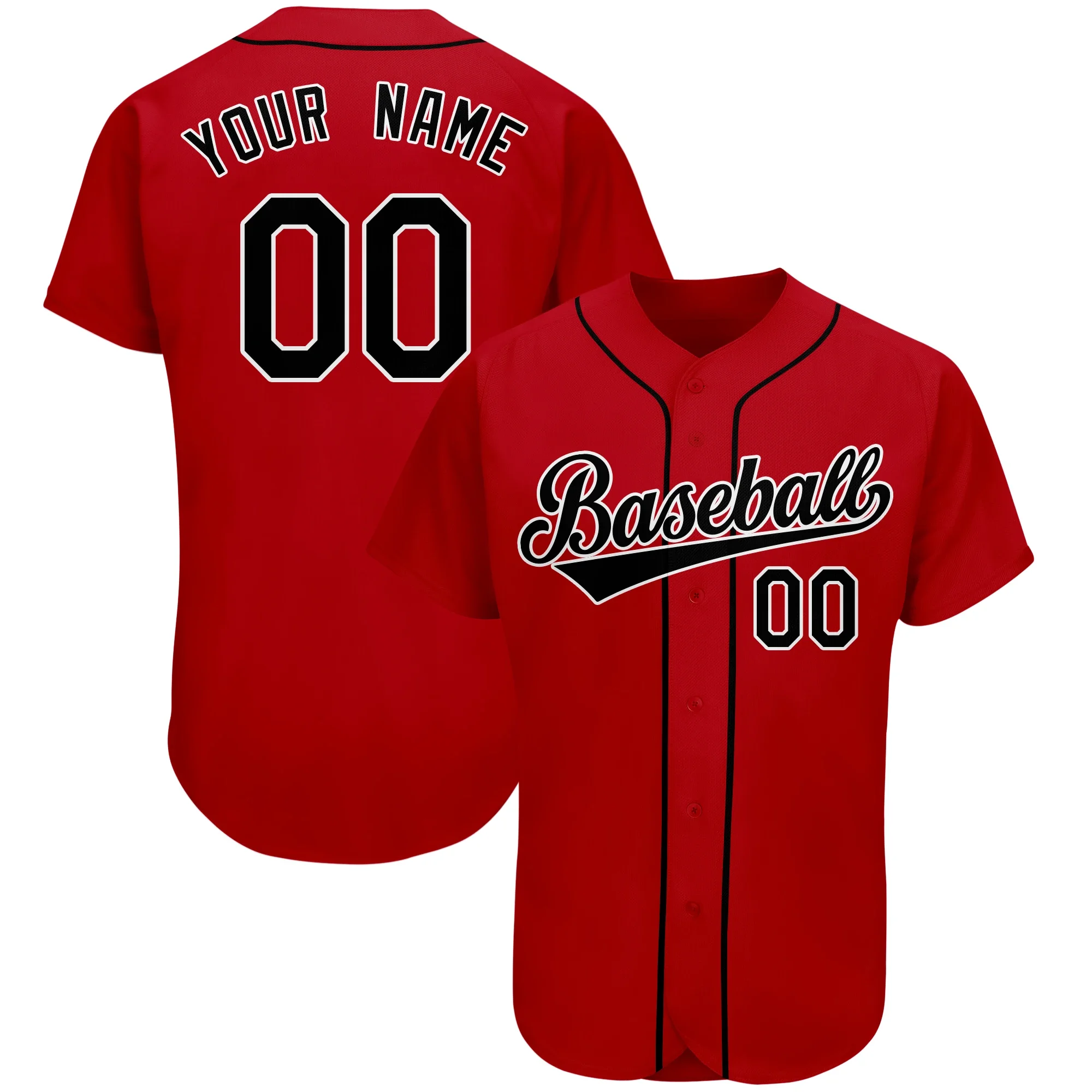 Baseball Jersey Full Sublimated Team Name/Numbers Make Your Own Softball V-neck Shirts for Men/Kids Outdoor Game Big size