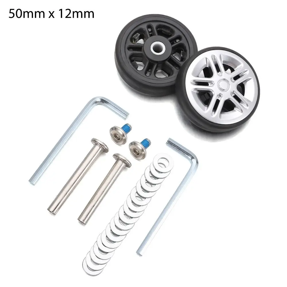 Silent Travel Luggage Wheels Repair Kit with Screws - Spare Parts