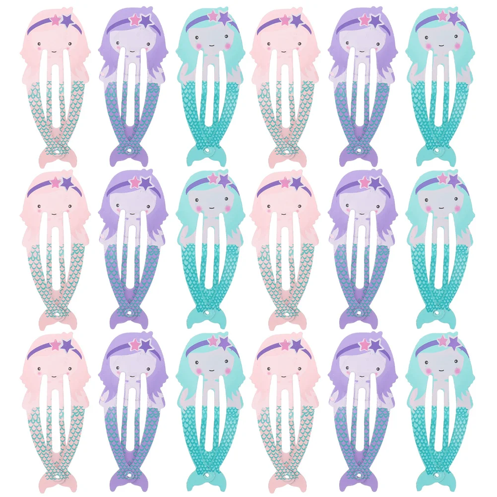 

18 Pcs Girls Hair Accessories for Kids Ages 4-8 Mermaid Clip Barrettes Little Cute Clips Toddler Pin
