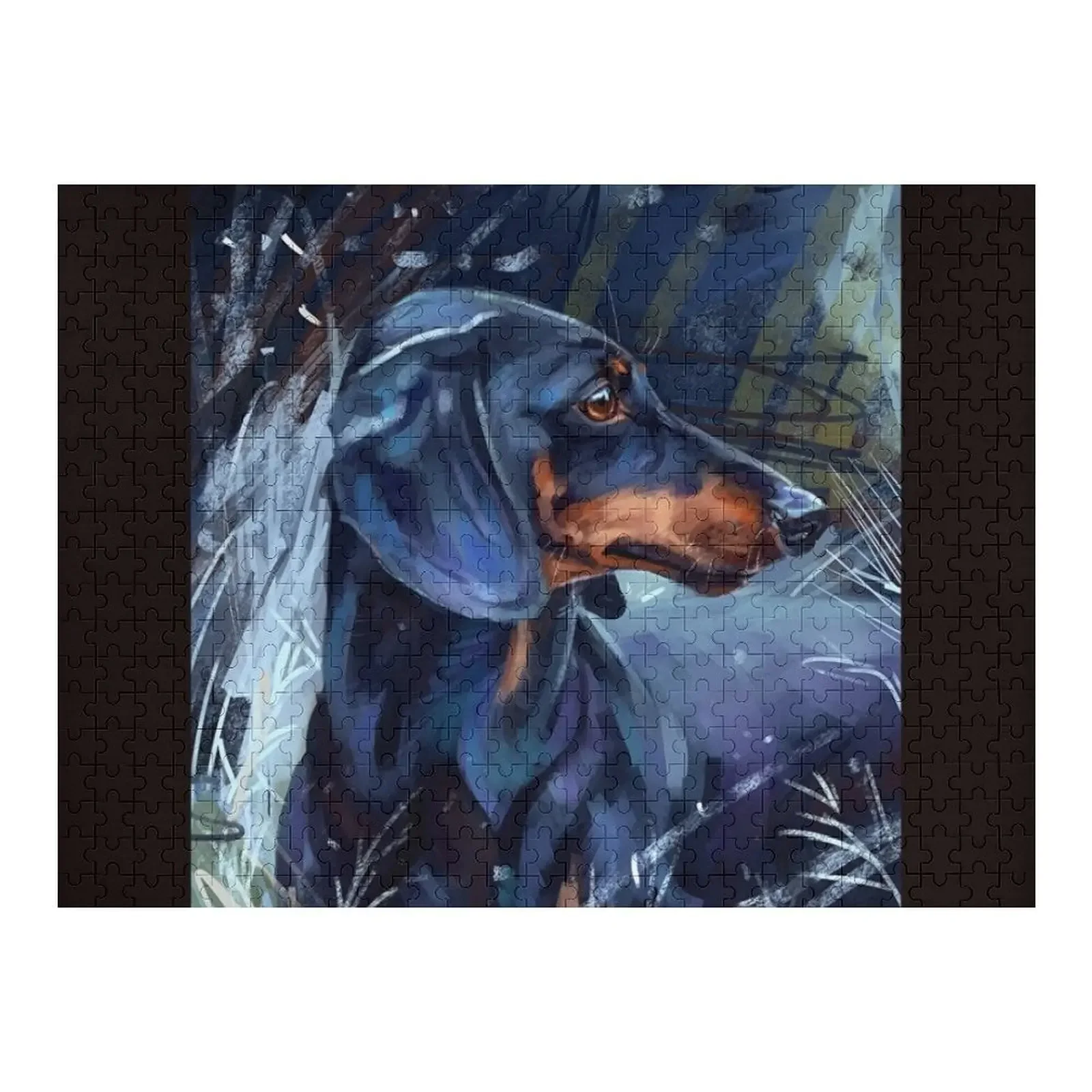

Dachshund Dog artwork art Jigsaw Puzzle Custom Child Personalized Photo Gift Puzzle