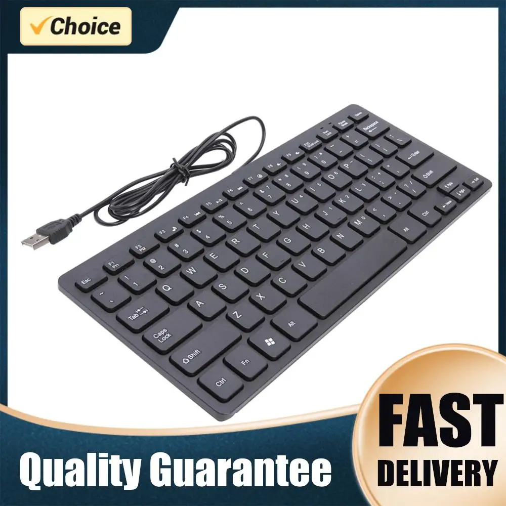 Ultra-Thin 78-Key Wired Keyboard with Delicate Design