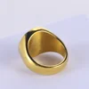 EUEAVAN Stainless Steel Key of Solomon Seal Rings Gold Color The First Pentacle of Sun Men Ring Wealth Good Luck Amulet Jewelry 5