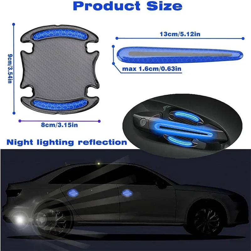 Door Handle Sticker Car Door Handle Reflective Protection Anti-scratch Reflective Car Accessories