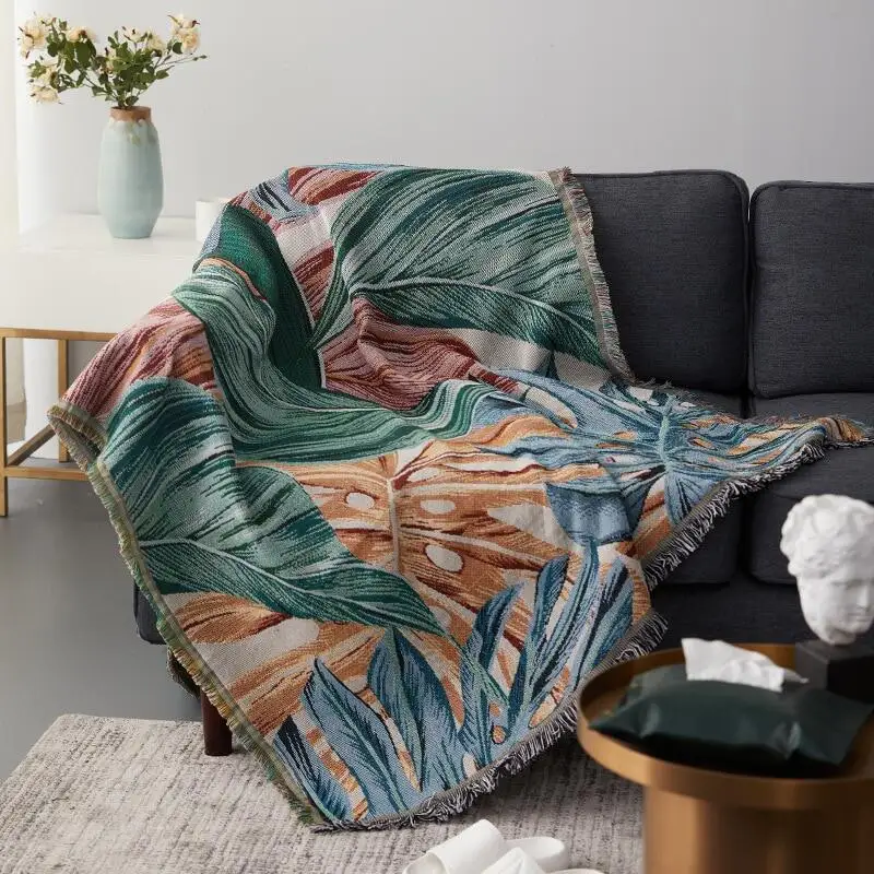 

Bohemian Throw Blanket For Bed Travel Camping Bedcover Bedspread Ethnic-Style Geometry Retro Tapestry Sofa Cover Floor Mat