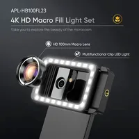 APEXEL New Upgrated 4k HD 100mm Macro Lens With LED Fill Light Universal Clamp Micro Lenses for iPhone Samsung All Smartphones - Image 4