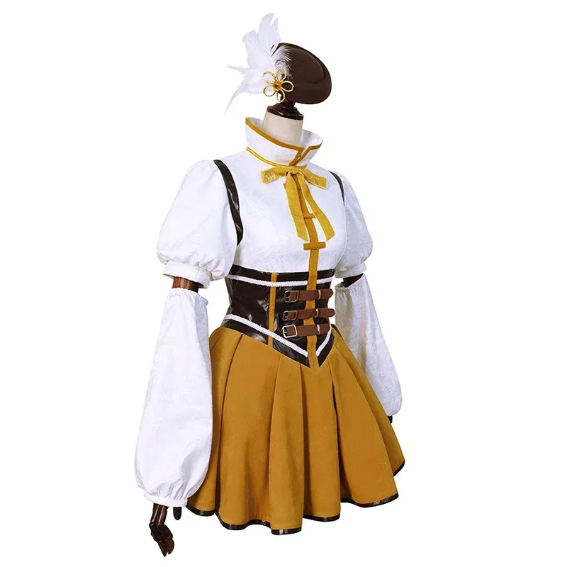 New Anime Tomoe Mami Cosplay Costume Adult Women Girls Lolita Dress Hat Suit Halloween Party Outfit