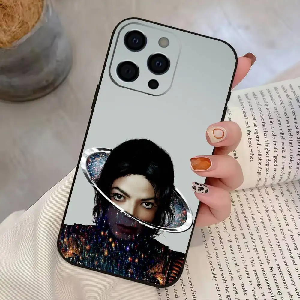 King of Music Michael Jackson Soft Black Phone Case Cover
