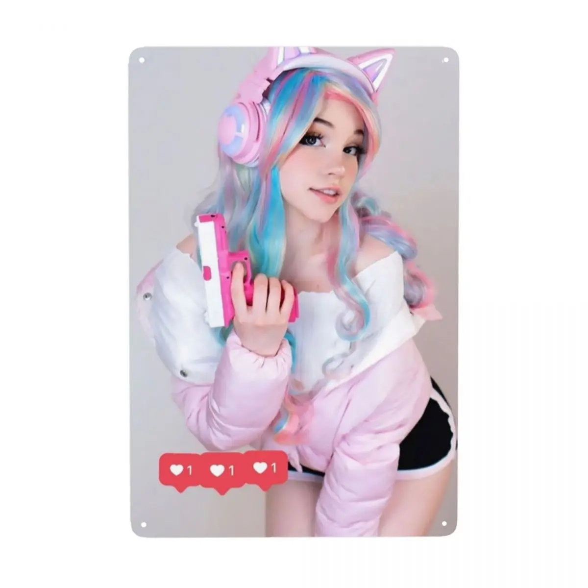 Belle Delphine Onlyfans Exclusive Art Metal Tin Sign Vintage British  Internet Celebrity Plaque for Office Store Pubs Club Decor - AliExpress