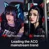 YOWU 3S Wireless Headphones APP Control RGB Lights Original Cute Cat High Quality Earphones Cat HD Microphone Cat Ear Headsets 5