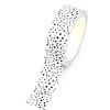 NEW 1PC Decorative Cute Black Dots on White Washi Tape DIY Journaling Adhesive Stickers Masking Tape Kawaii Stationery Supplies 1