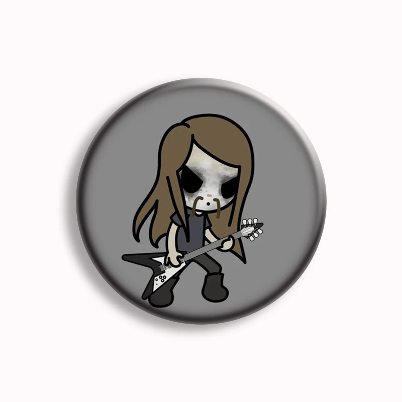 30Style Mtl Toki Doki Button Pin Metal Badge Creative