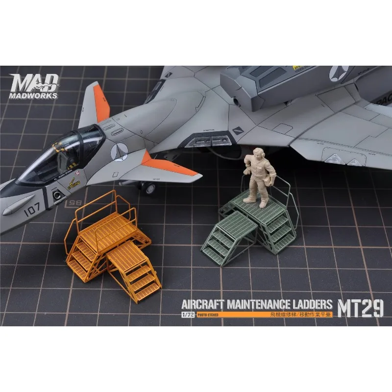MADWORKS 1/72 항공기 유지 보수 사다리, 모바일 클라이밍 플랫폼 스타일 2, 사진 에칭, 모델링 취미 DIY, MT29