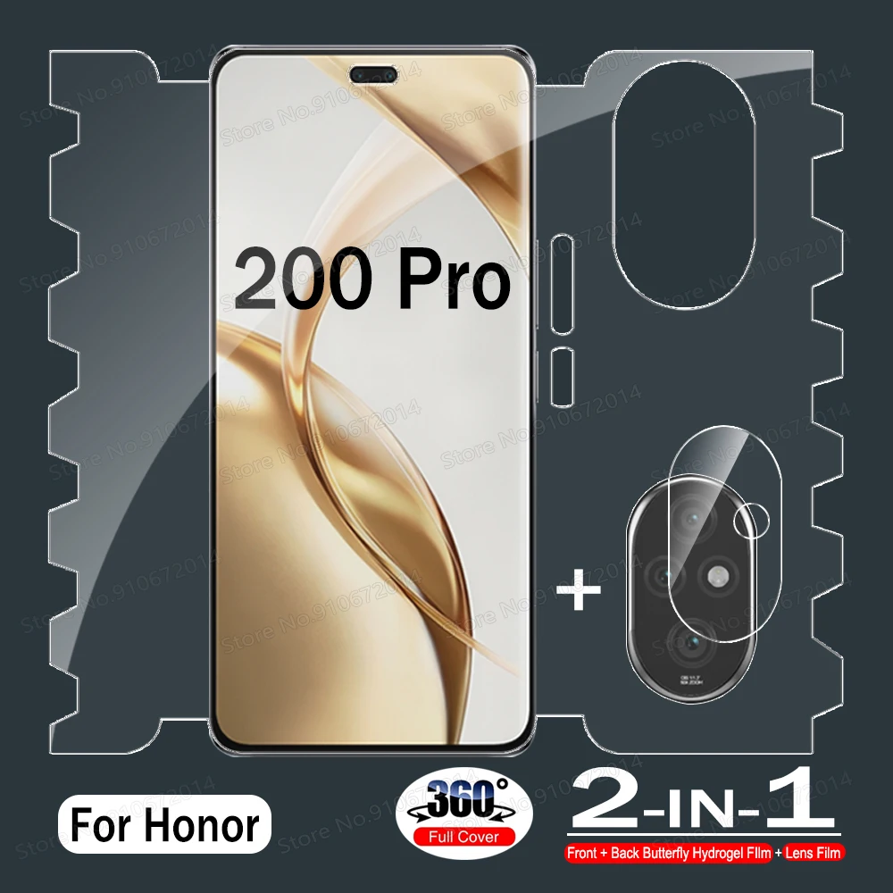 2-in-1 HD Slim Butterfly Hydrogel Screen and Lens Protector