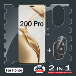 2 - in - 1 HD Slim Butterfly Hydrogel Screen and Lens Protector - Front Back Lens Film (For Honor 70 Pro)