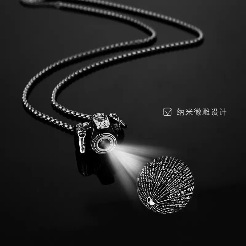 남성용 레트로 카메라 목걸이 펜던트, 스테인레스 스틸, 독특한 쥬얼리, 펑크, 힙합 액세서리, 도매 선물